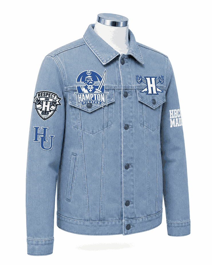 Hampton University Style Vintage Denim Jacket - Unisex