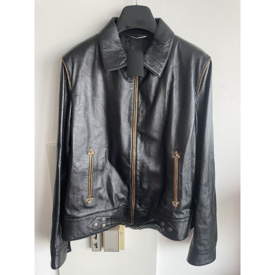 Hedi Slimane Super Runway Lambskin Leather Jacket