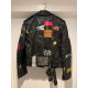 Hedi Slimane × Saint Laurent Paris Surf Sound Patchwork Python Leather Jacket