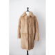 Helmut Lang Beige Fur Coat