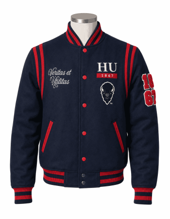 Howard University Bison Letterman Style Jacket - Unisex