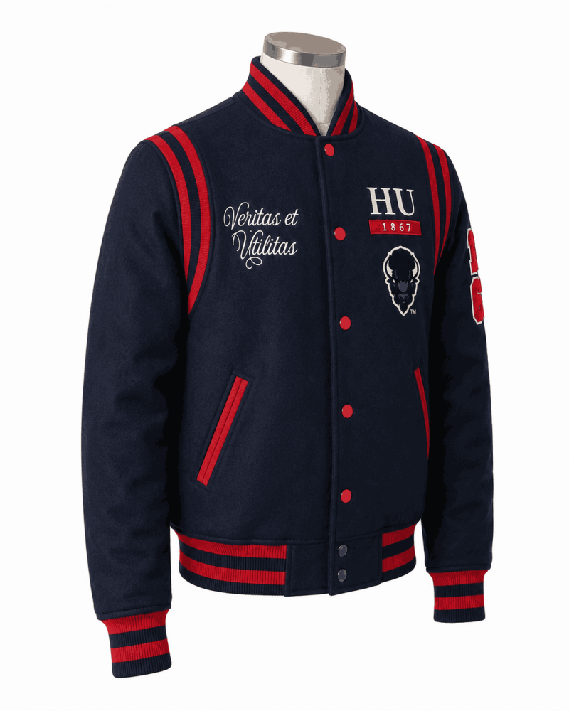 Howard University Bison Letterman Style Jacket - Unisex