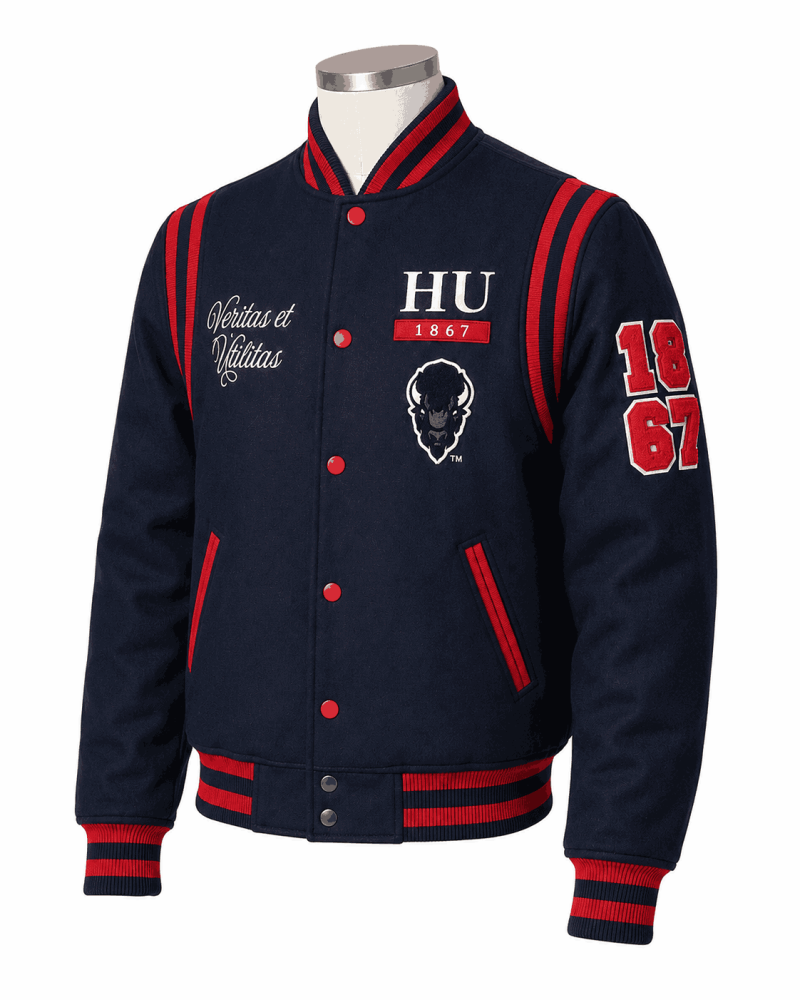 Howard University Bison Letterman Style Jacket - Unisex
