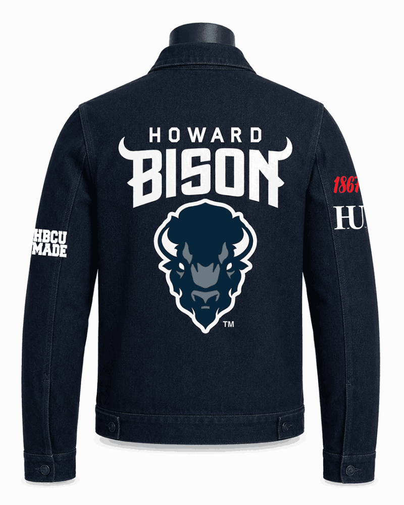 Howard University Bison Style Denim Jacket - Unisex