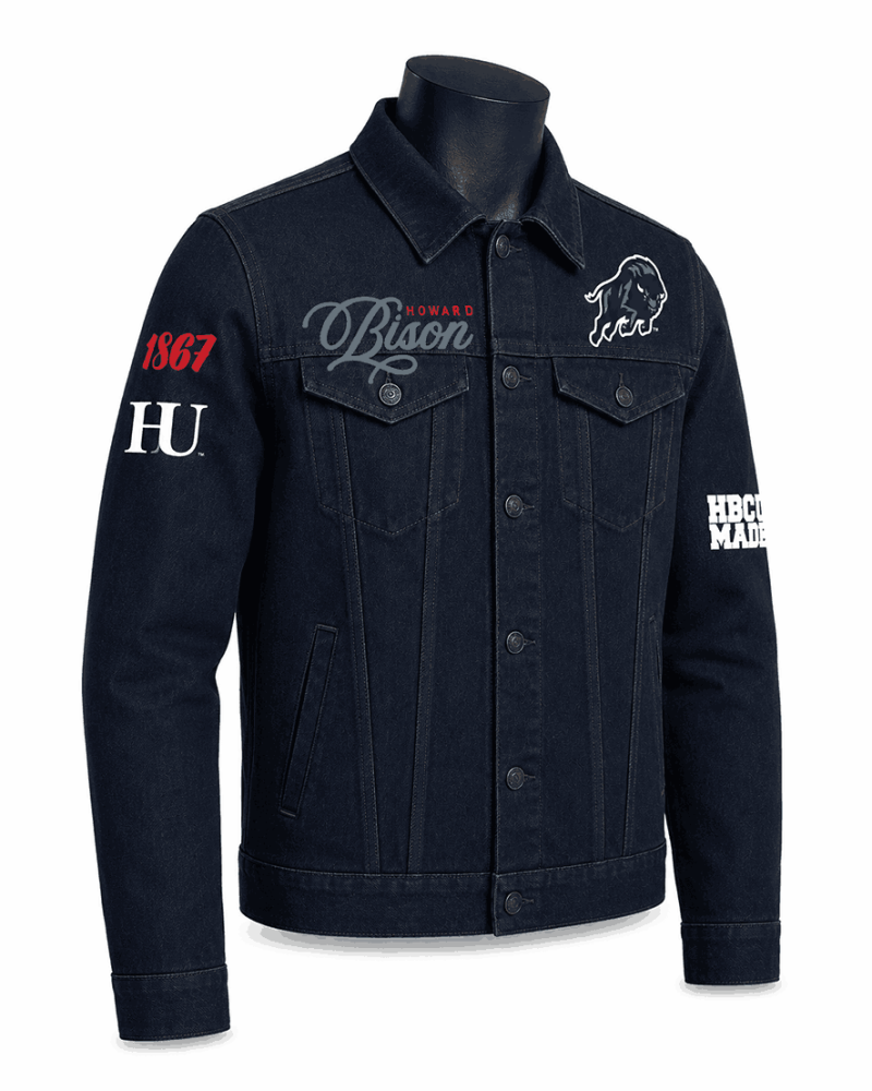Howard University Bison Style Denim Jacket - Unisex