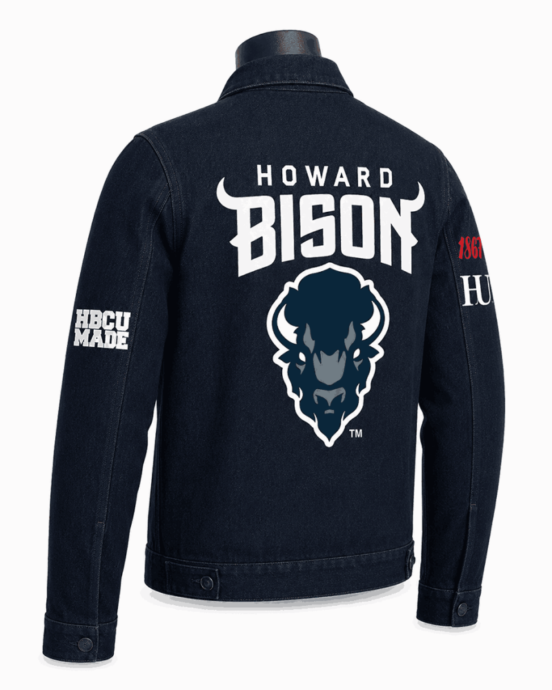Howard University Bison Style Denim Jacket - Unisex
