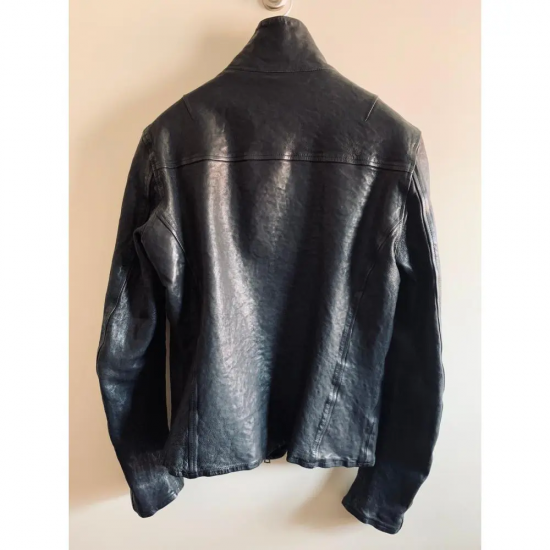 Isamu Katayama Backlash Belgium Calf Black Leather Jacket