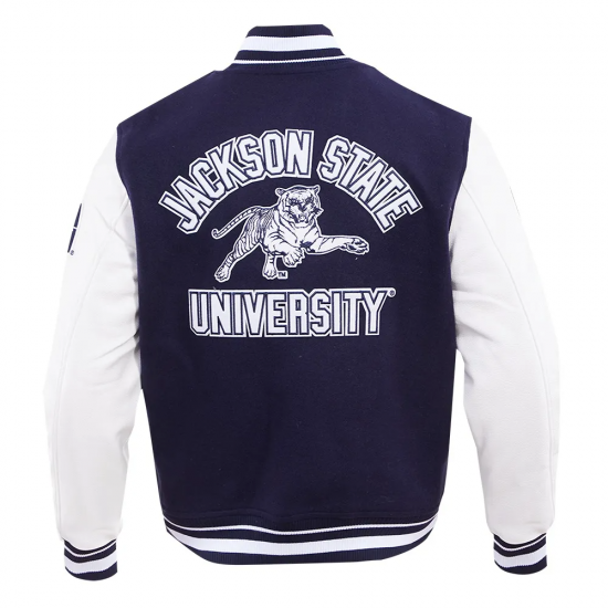 Jackson State University Classic Rib Wool Varsity Jacket