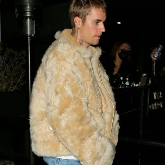 Justin Bieber Los Angeles Beige Jacket