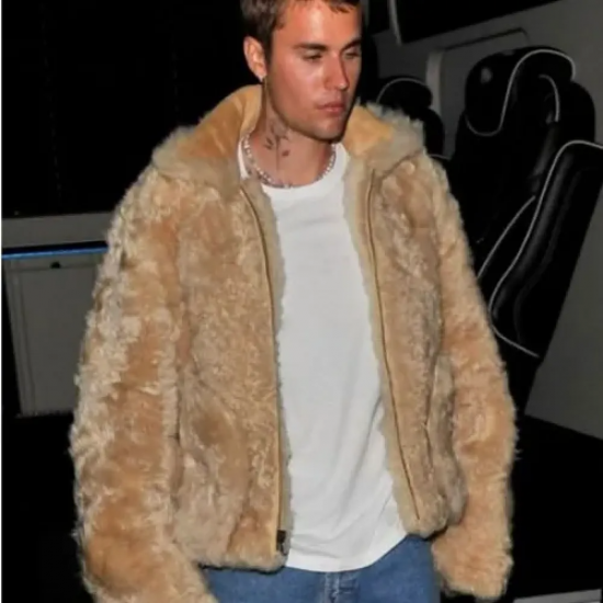 Justin Bieber Los Angeles Beige Jacket