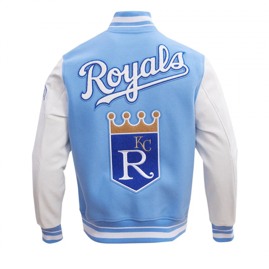 Kansas City Royals Retro Classic Blue Wool Varsity Jacket