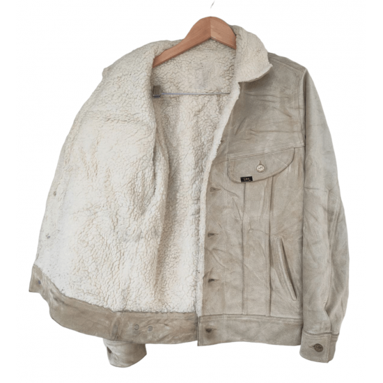 LAST CALL Lee Storm Rider Beige Leather Jacket