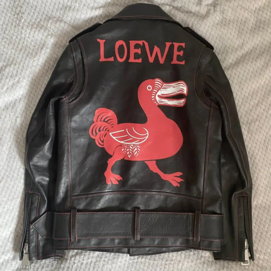 Loewe William De Morgan Leather Jacket Black