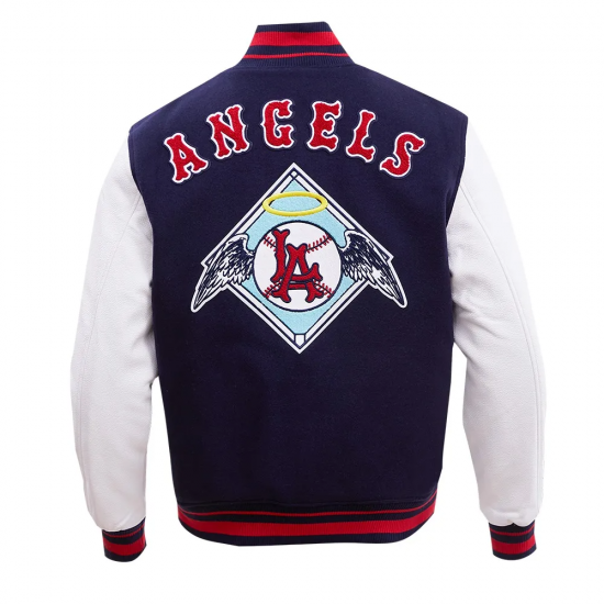 Los Angeles Angels Retro Classic Blue Wool Varsity Jacket