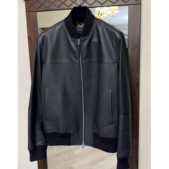 Louis Vuitton Classic Black Leather Biker Jacket