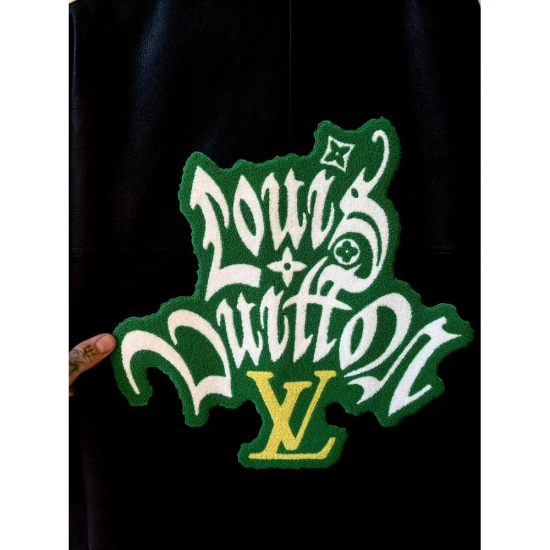 Louis Vuitton × Virgil Abloh Black Leather Patch Jacket