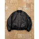 Luxurious Prada x Nappa Bomber Leather Jacket in Billiard Black