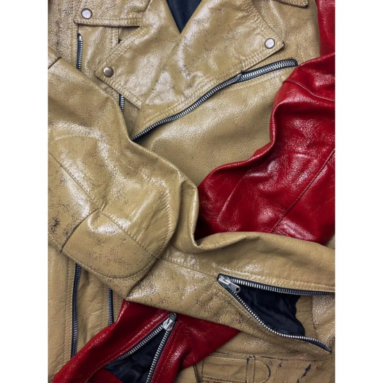 Maison Margiela Artisanal Hand Painted Leather Jacket