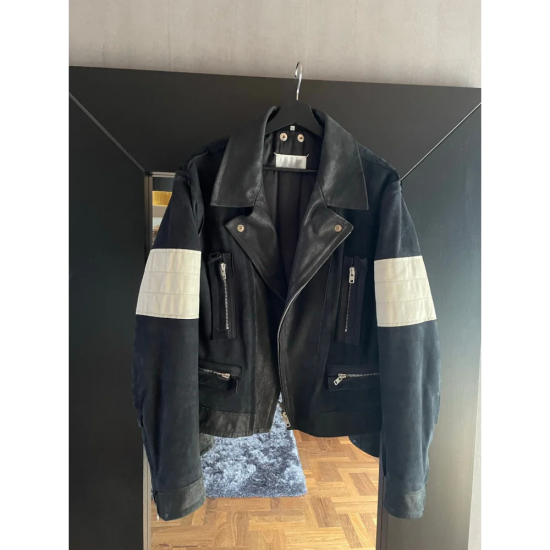 Maison Margiela Black Suede Biker Jacket