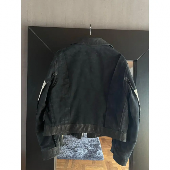 Maison Margiela Black Suede Biker Jacket