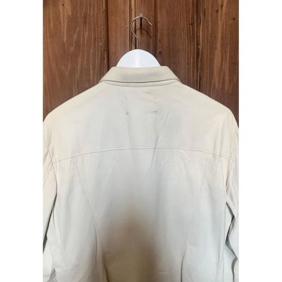 Maison Margiela Cream Leather Jacket