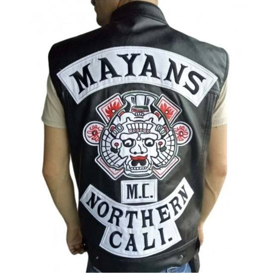 Mayans Southern Cali MC Leather Embroidered Biker Vest