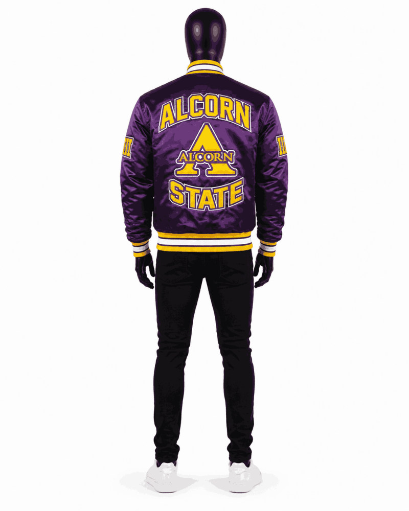 Men's Alcorn State University Style Satin Jacket