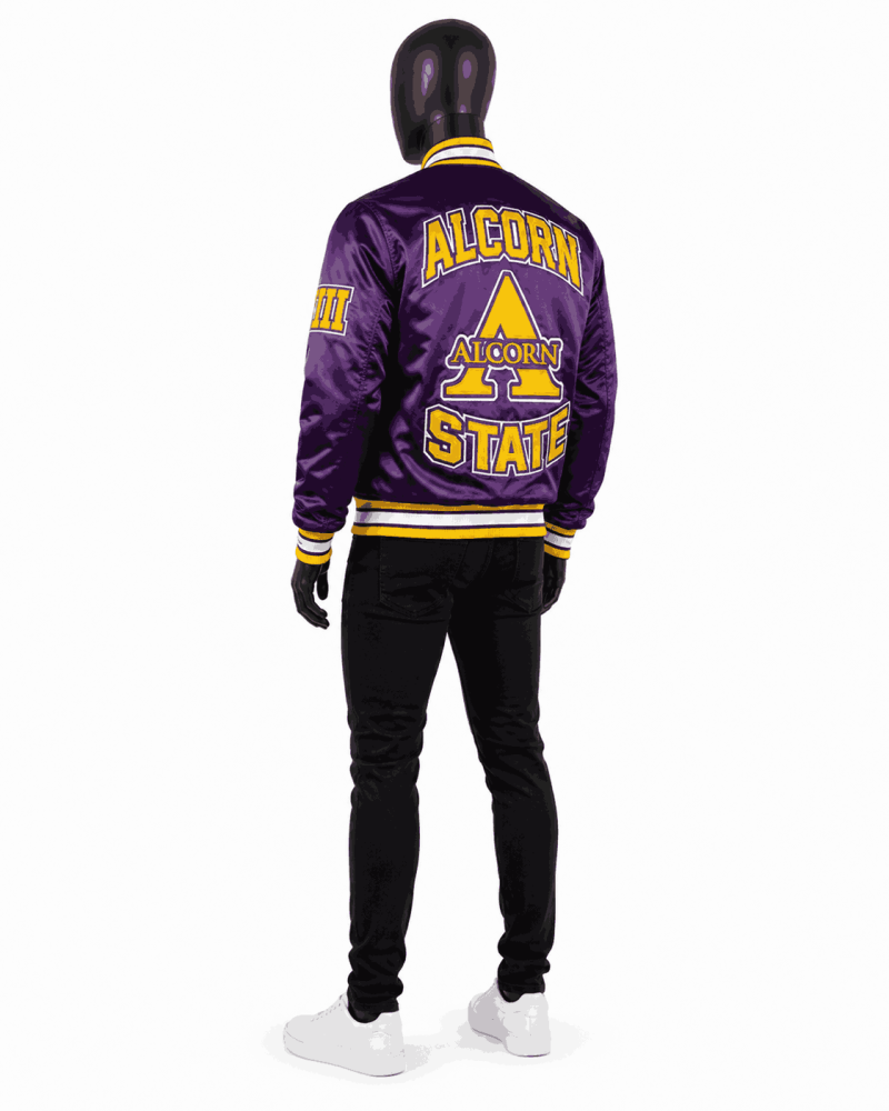 Men's Alcorn State University Style Satin Jacket