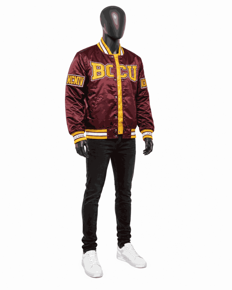 Men's Bethune Cookman University Style Satin Jacket
