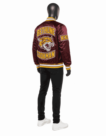 Men's Bethune Cookman University Style Satin Jacket