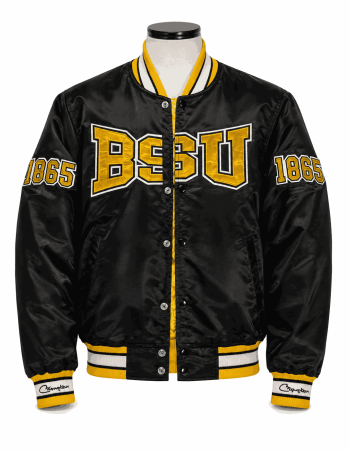 Men's Bowie State University Style Satin Jacket