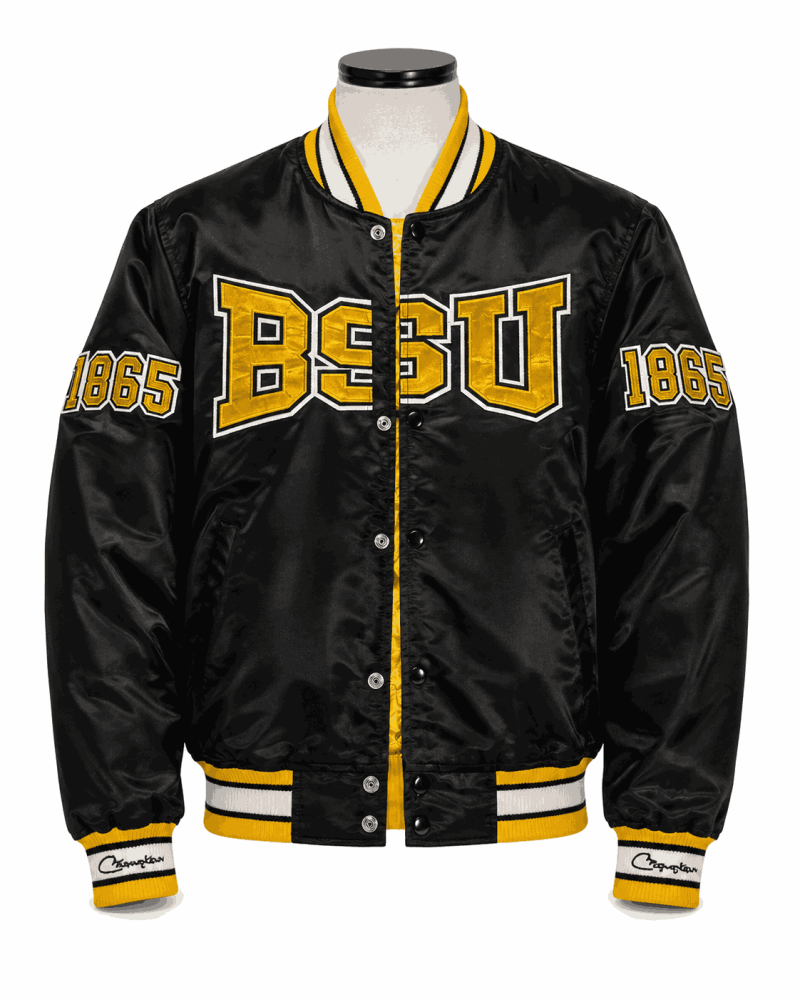 Men's Bowie State University Style Satin Jacket