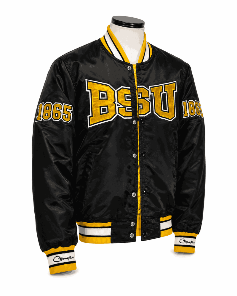 Men's Bowie State University Style Satin Jacket