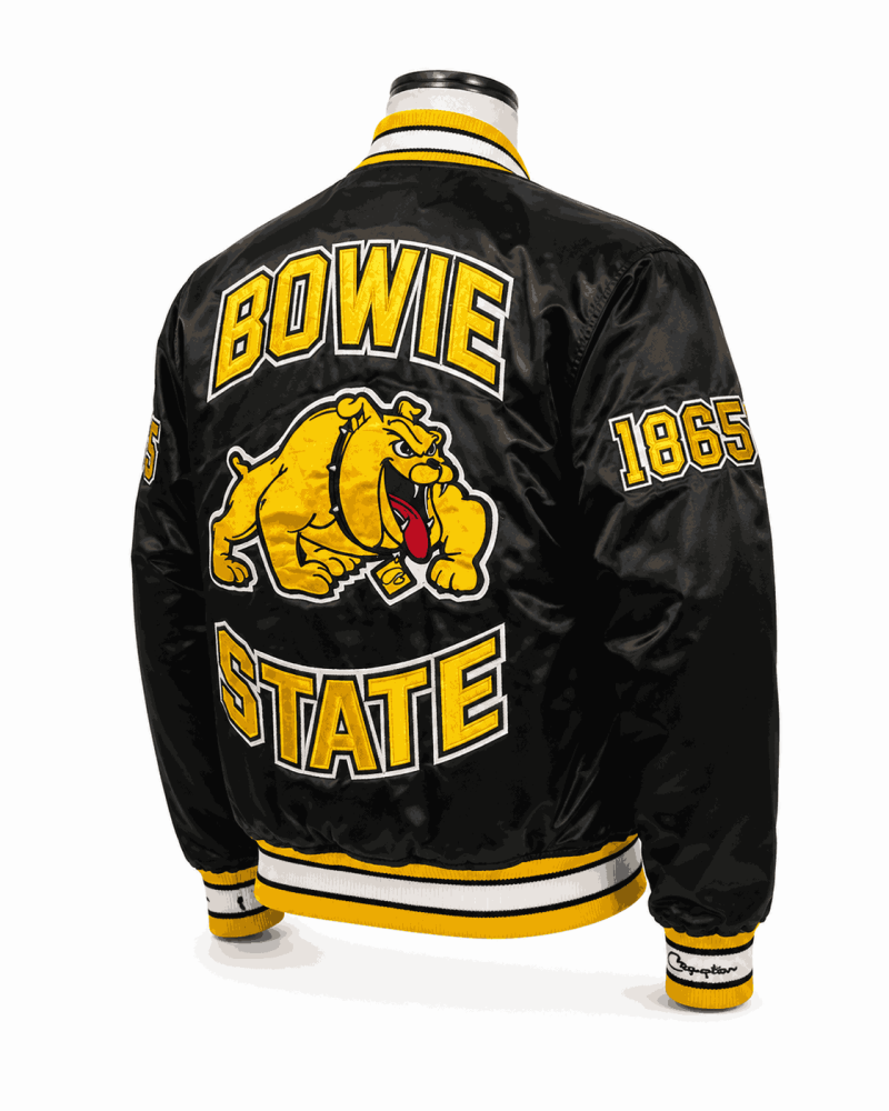 Men's Bowie State University Style Satin Jacket