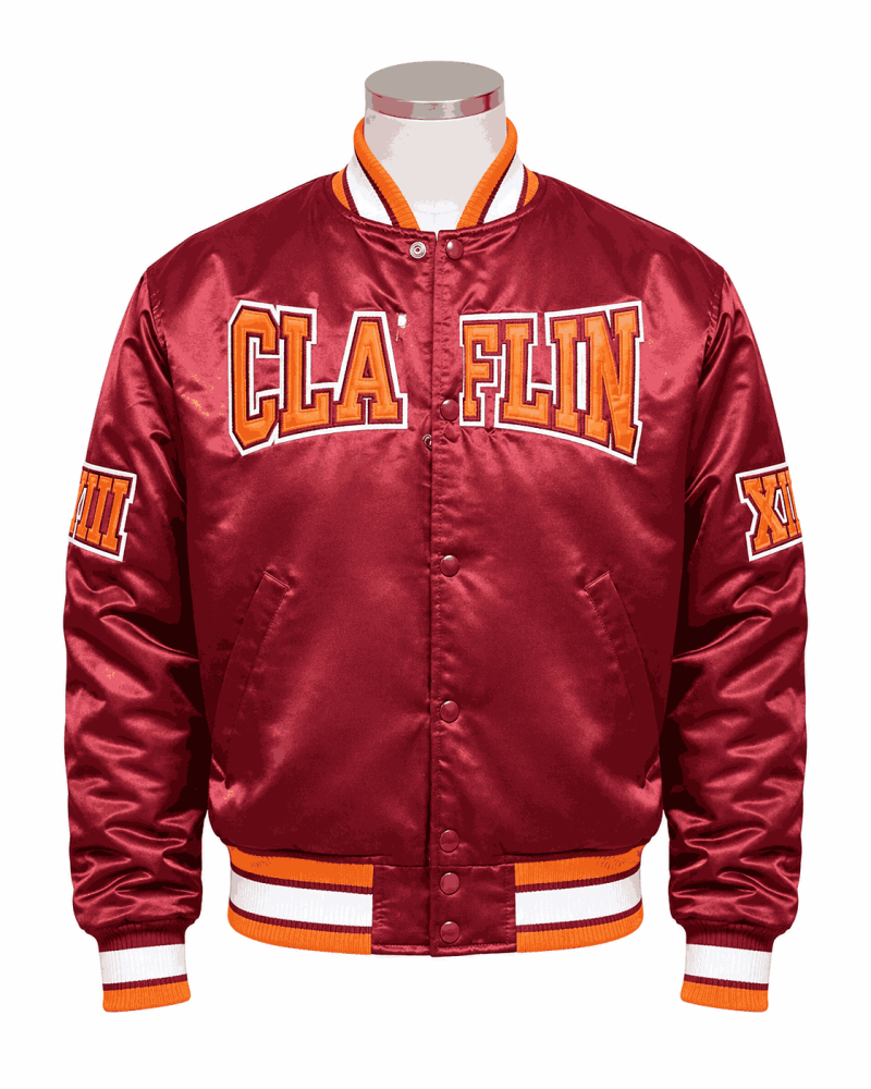 Men's Claflin University Style Satin Jacket