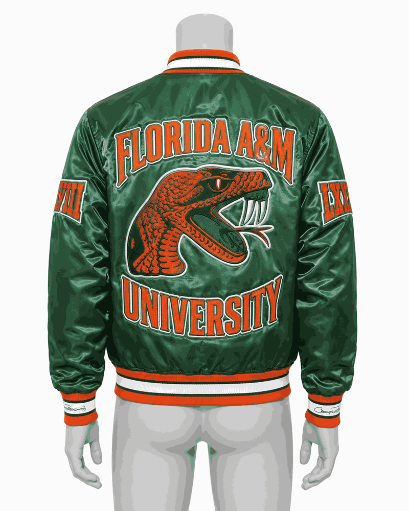 Men's Florida A&M University Style Satin Jacket Men's Florida A&M University Style Satin Jacket