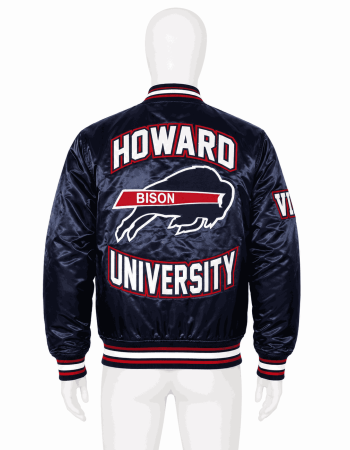 Men's Howard University Style Satin Jacket