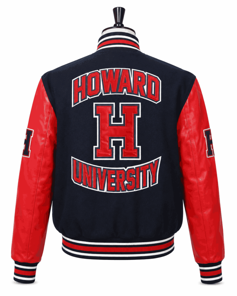 Men's Howard University Style Varsity Jacket