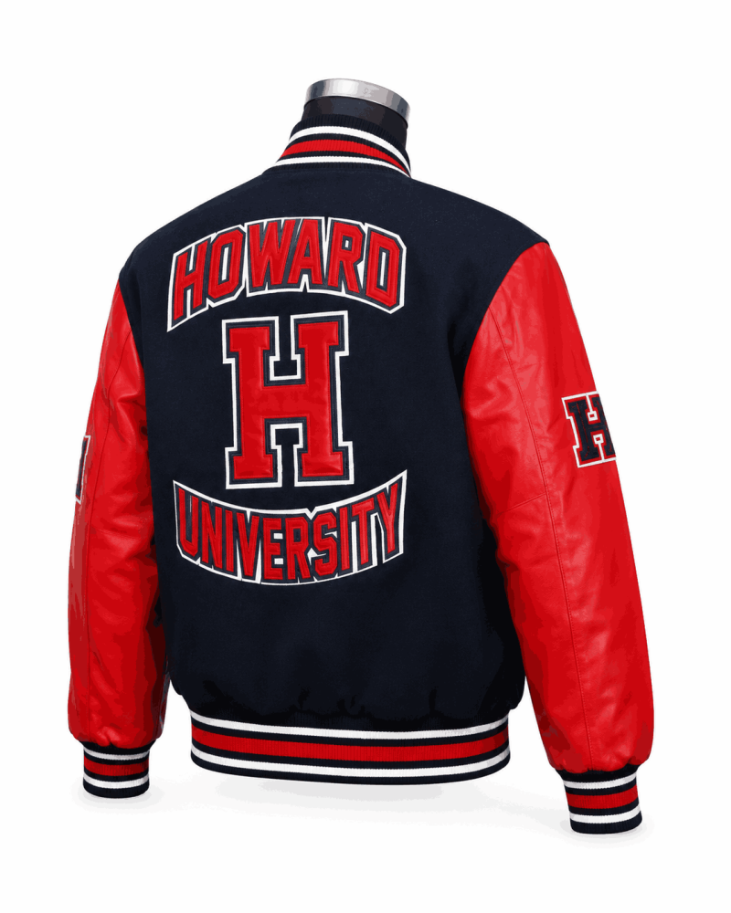 Men's Howard University Style Varsity Jacket