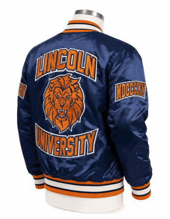 Men's Lincoln University Style Satin Jacket