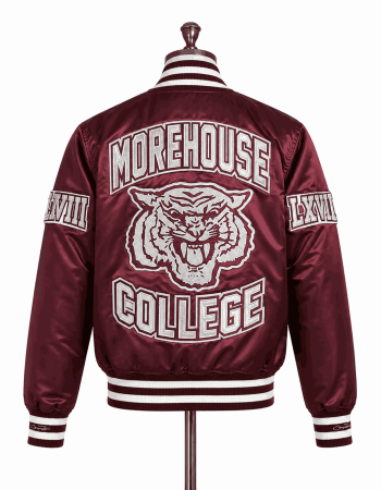 Men's Morehouse College Style Satin Jacket