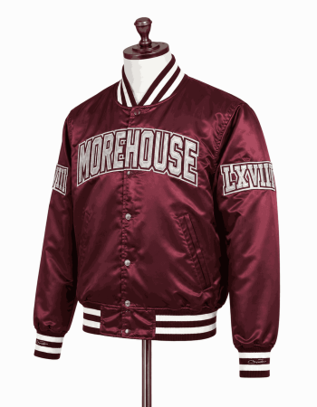 Men's Morehouse College Style Satin Jacket