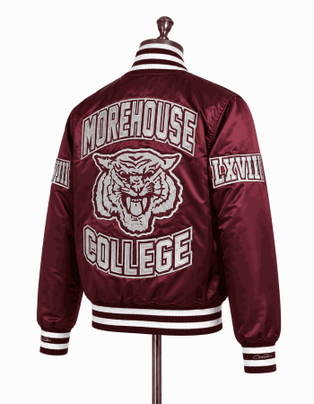 Men's Morehouse College Style Satin Jacket
