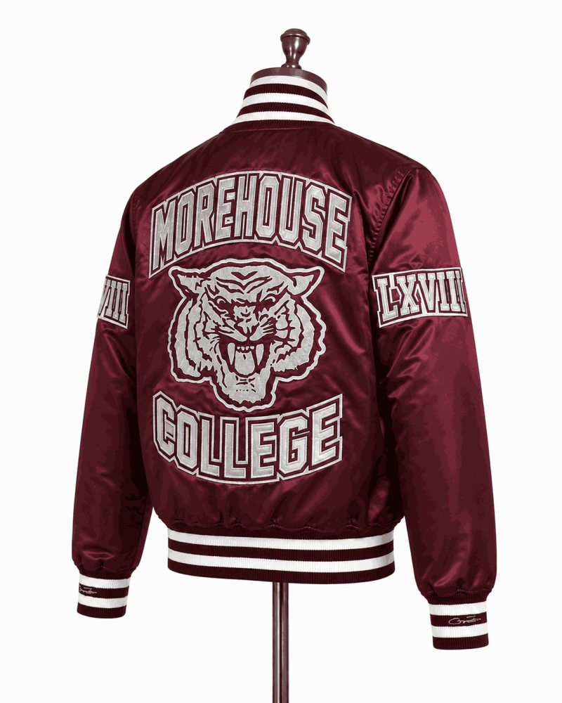 Men's Morehouse College Style Satin Jacket