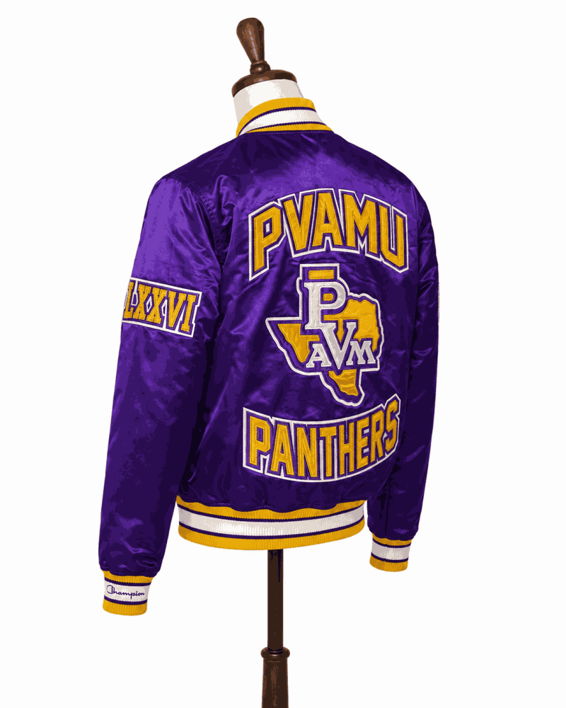 Men's Prairie View A&M University Style Satin Jacket Men's Prairie View A&M University Style Satin Jacket