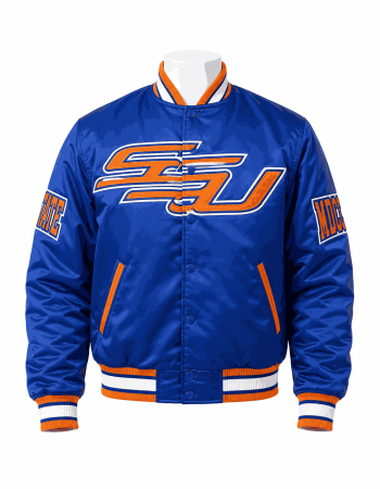 Men's Savannah State University Style Satin Jacket