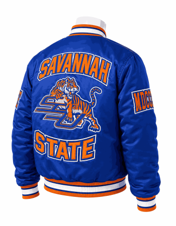 Men's Savannah State University Style Satin Jacket