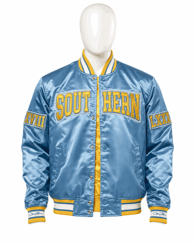 Men's Southern University Style Satin Jacket