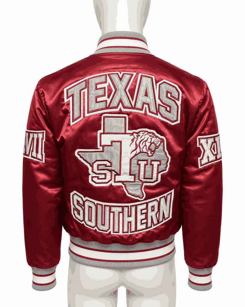 Men's Texas Southern University Style Satin Jacket