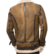 Men's Aviator Sheepskin Leather Faux Shearling Brown Jacket